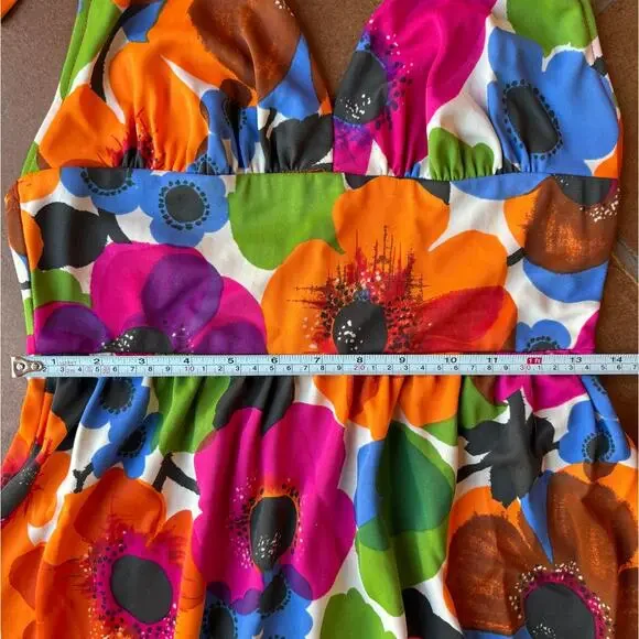 Vintage Union Made "Perfection Fit by Roxanne" Halter Maxi Dress S/M pls read! - Picture 15 of 16